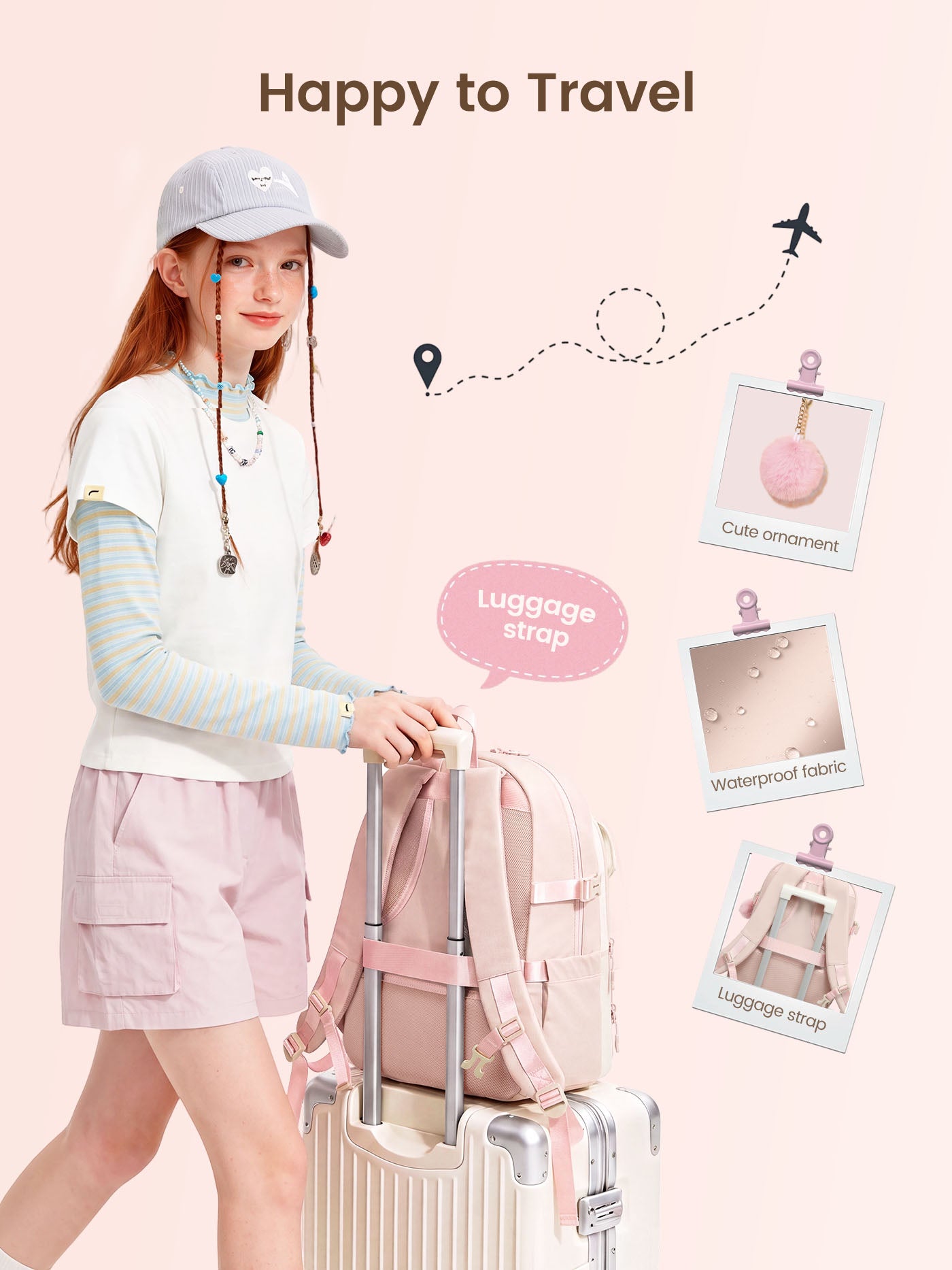 Cute School Backpack, 15.6", 4632
