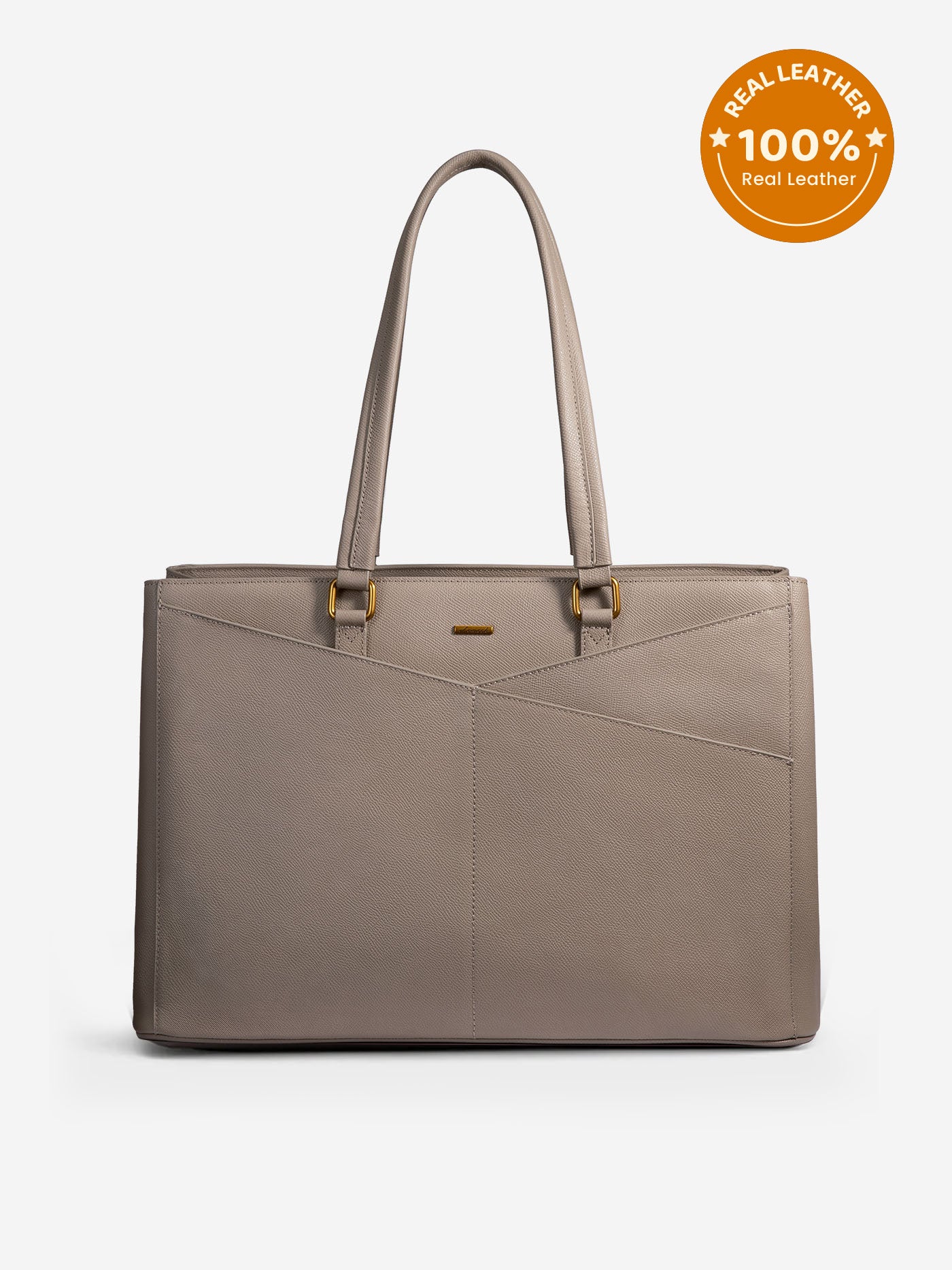 Elevate Top-Grain Leather Tote--100% Cowhide