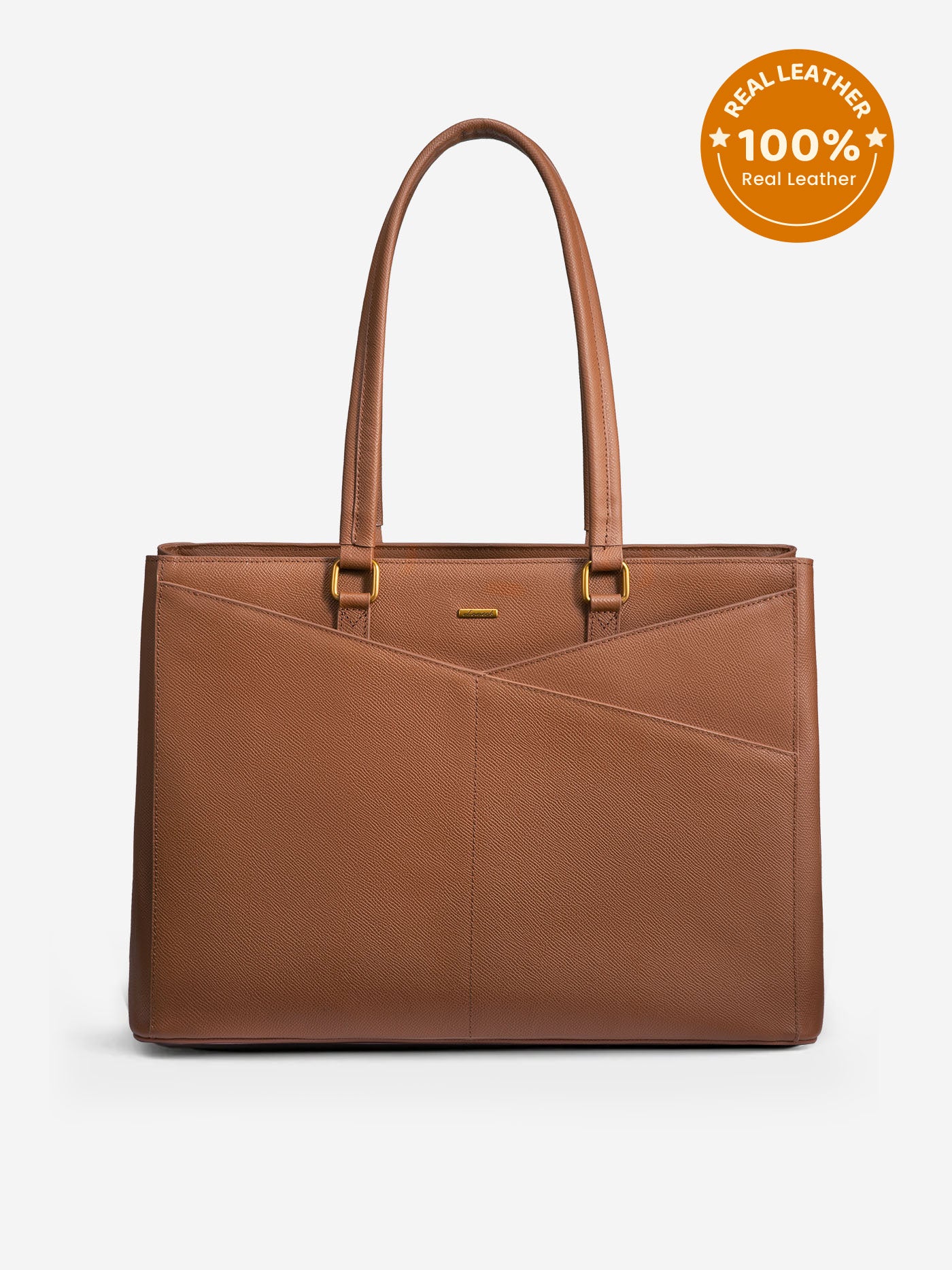 Elevate Top-Grain Leather Tote--100% Cowhide