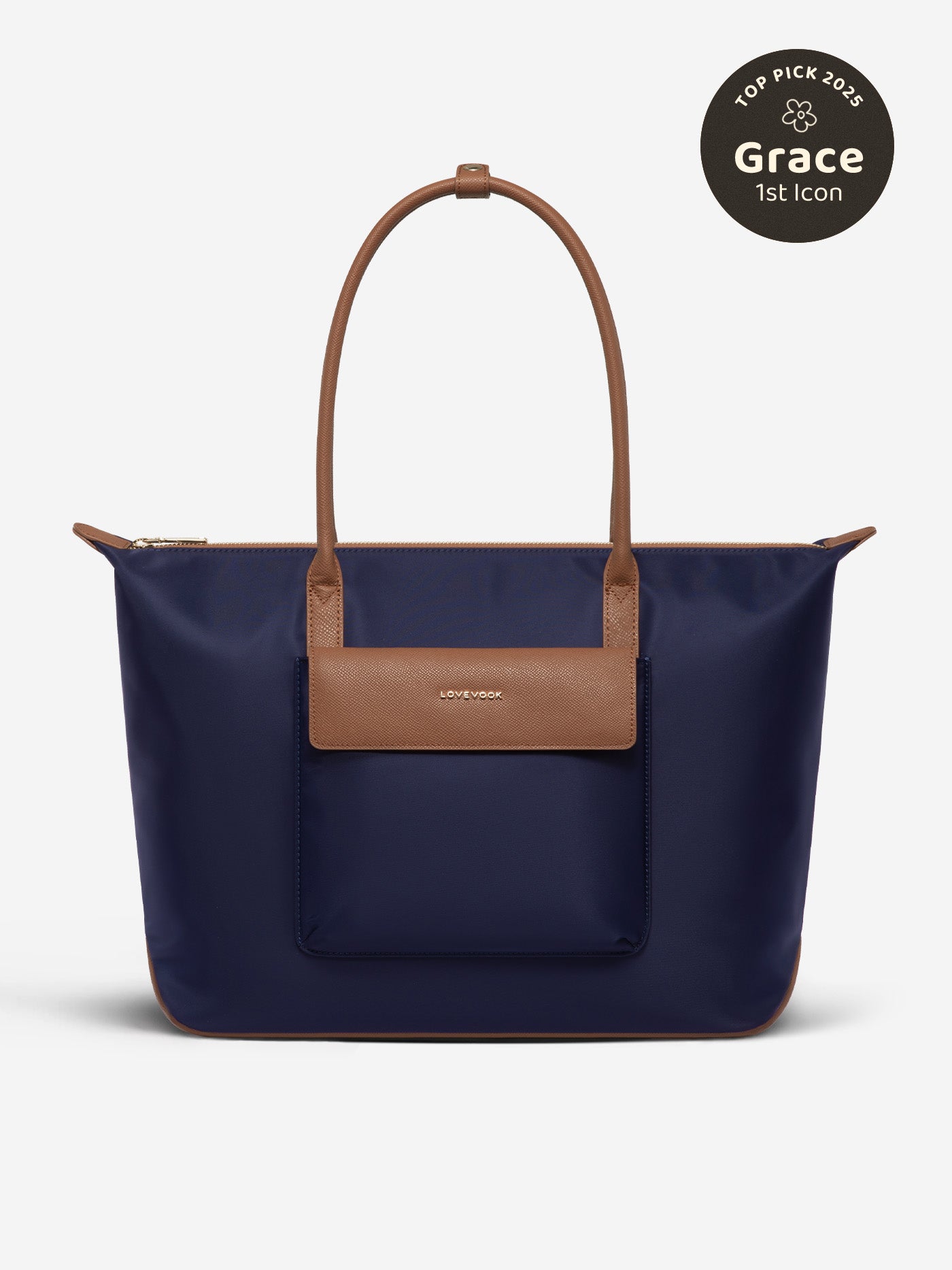 Grace Laptop Tote, Cloud Black