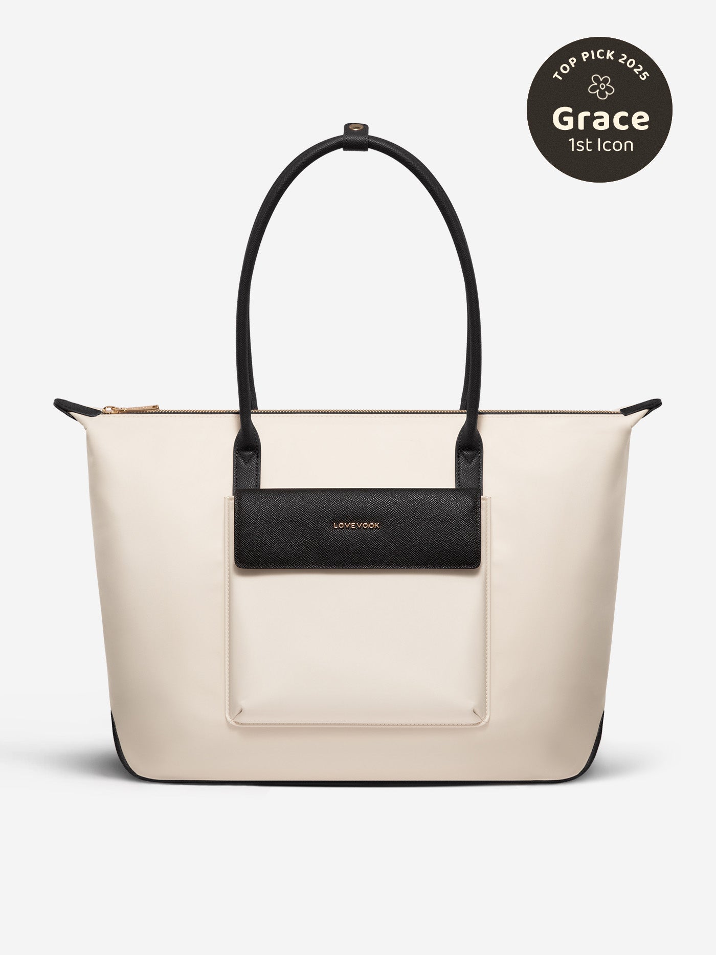 Grace Laptop Tote, Cloud Black
