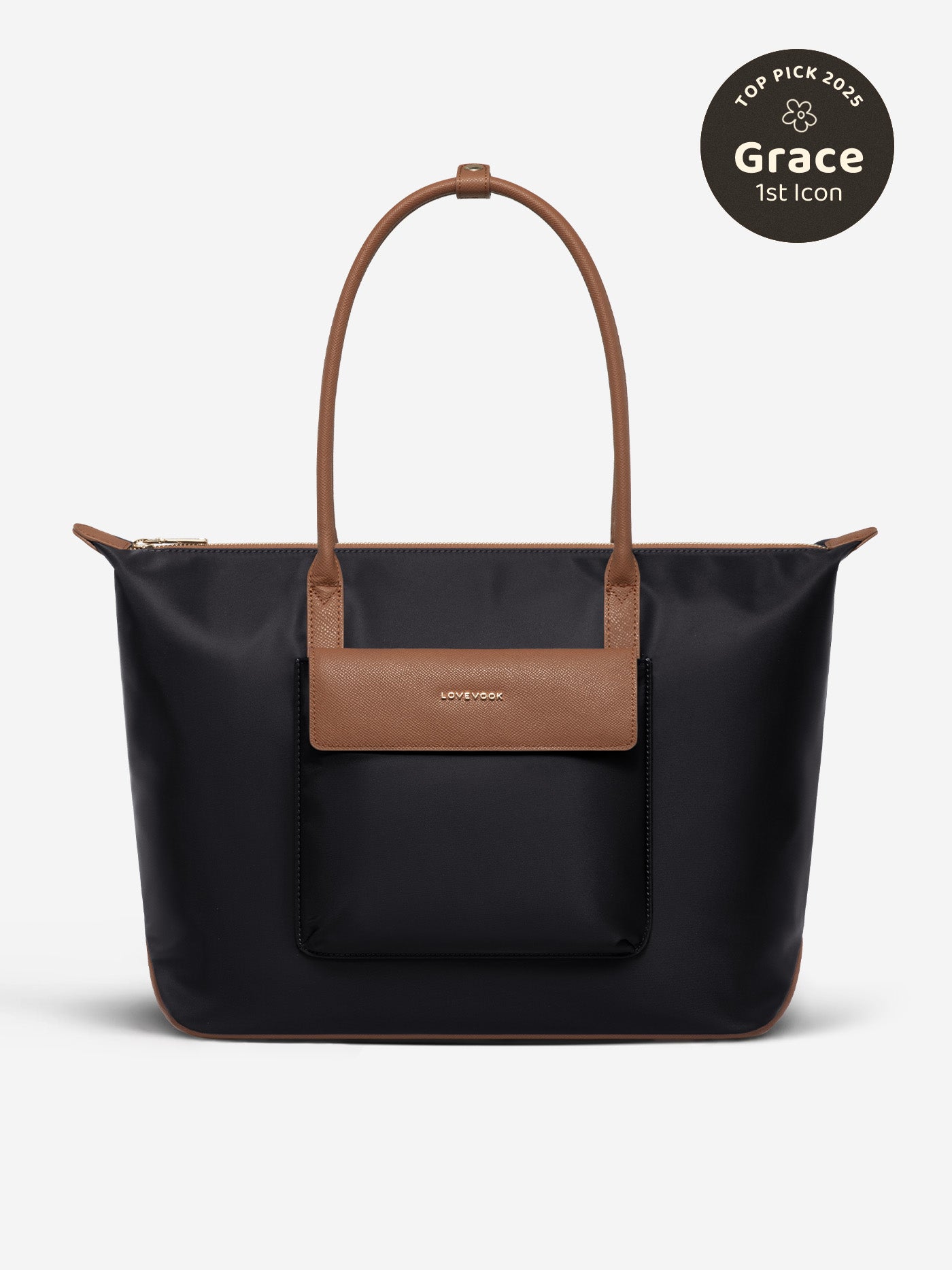 Grace Laptop Tote, Cloud Black