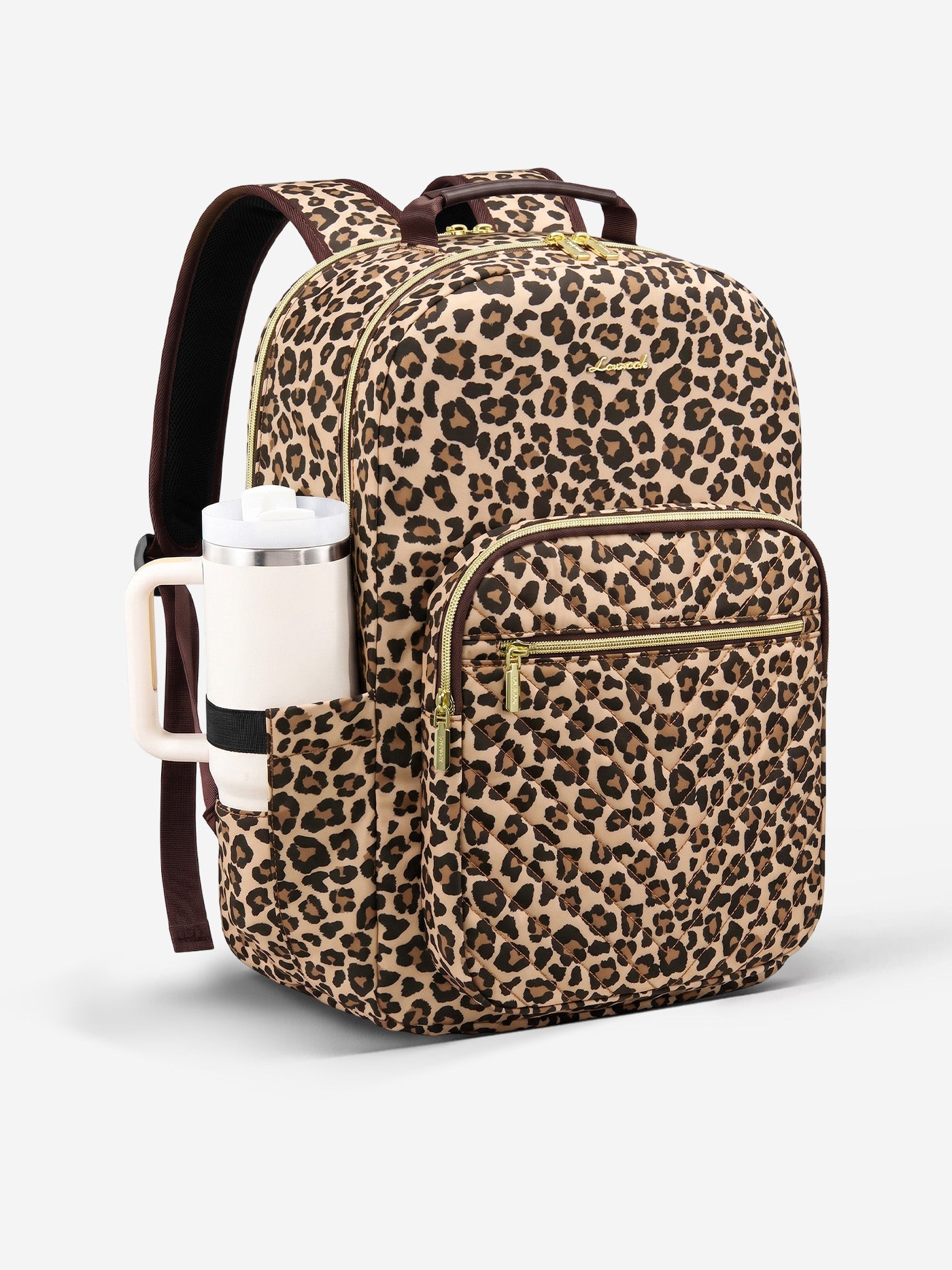 backpack that holds laptop LOVEVOOK with Tumbler Holder, Fits 15.6–18.4 Inch, 16 Pockets, Water-Resistant, 17.3 Inch with Tumbler Holder / Leopard Print Top Fly adidas Originals W Bp Hook Size:3/0 (4pk) Made with comfort in