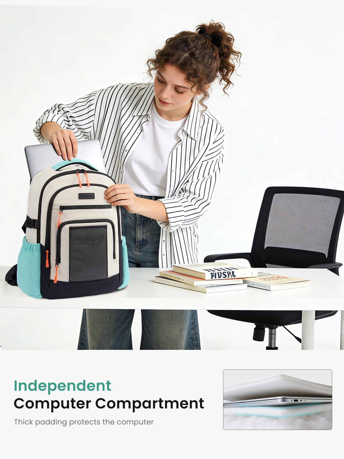 backpack that protects laptop LOVEVOOK 15.6