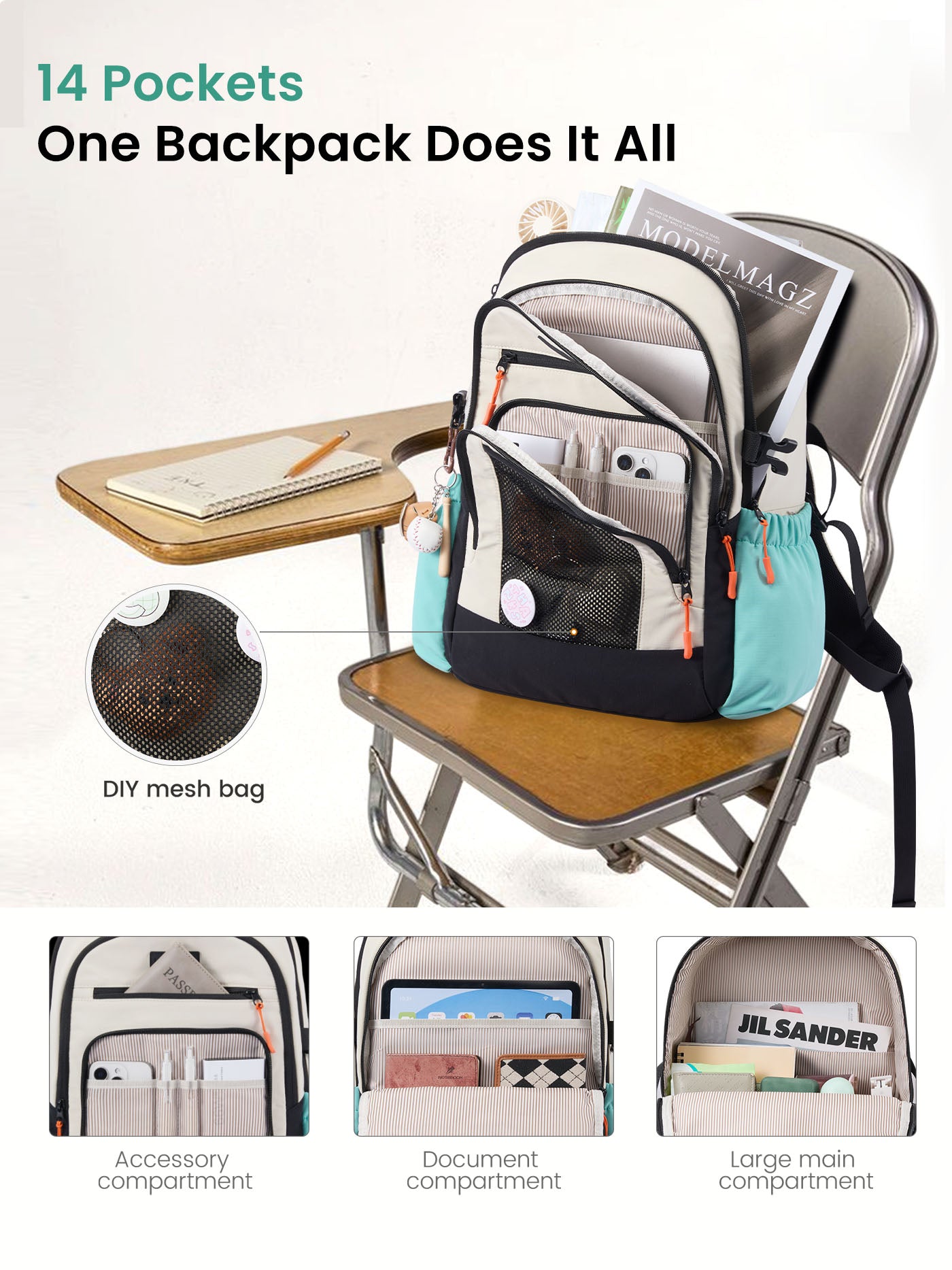 are laptop pocket in backpack LOVEVOOK Laptop Backpack 15.6" & 17.3" Water-Repellent Bag with Luggage  Strap