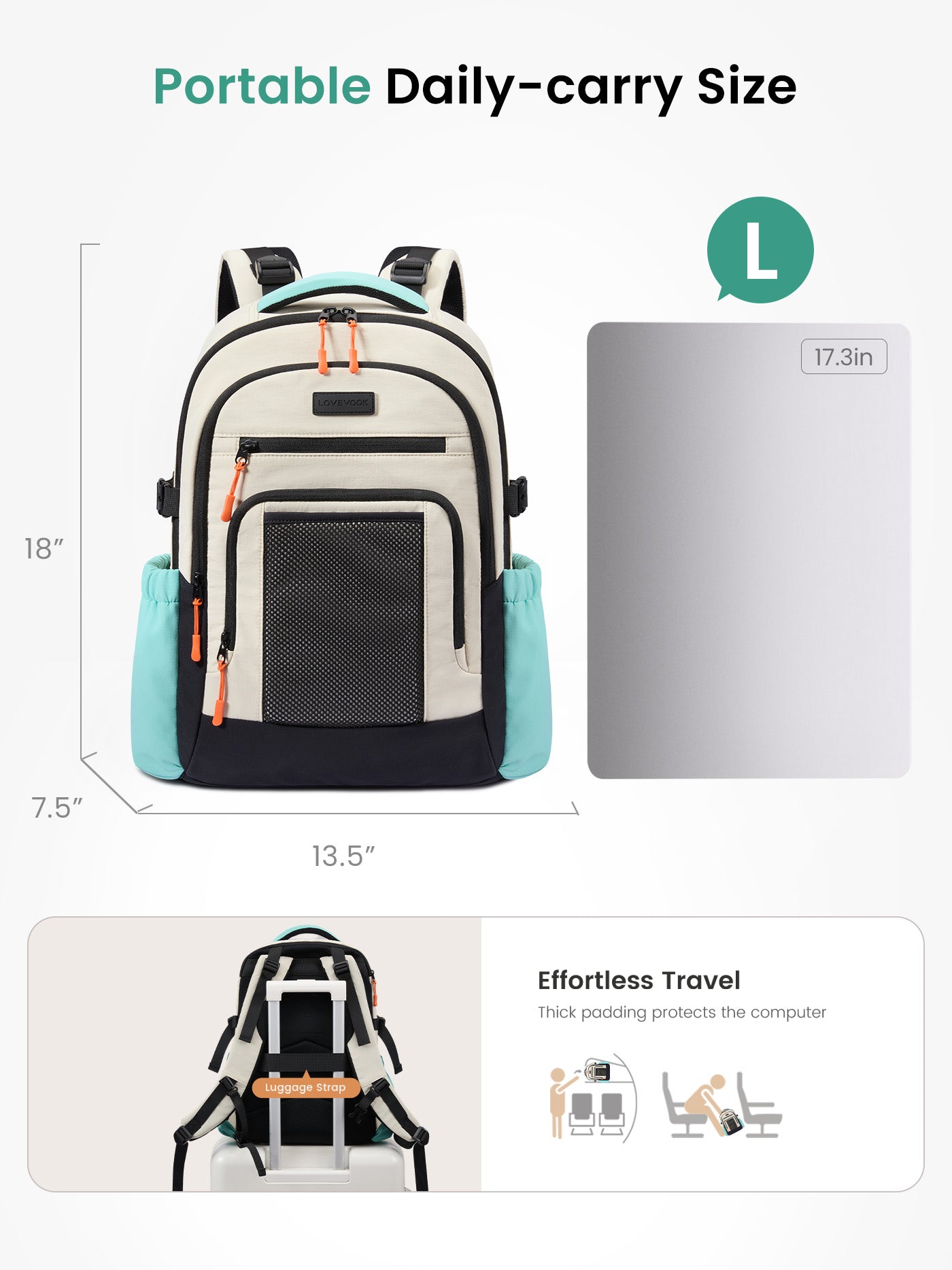 Laptop Backpack Bag 15.6