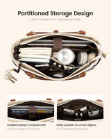 Leather Vintage Tote Bag 15.6" 17.3"