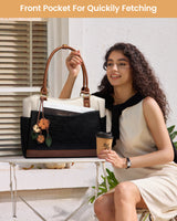 Leather Vintage Tote Bag 15.6" 17.3"