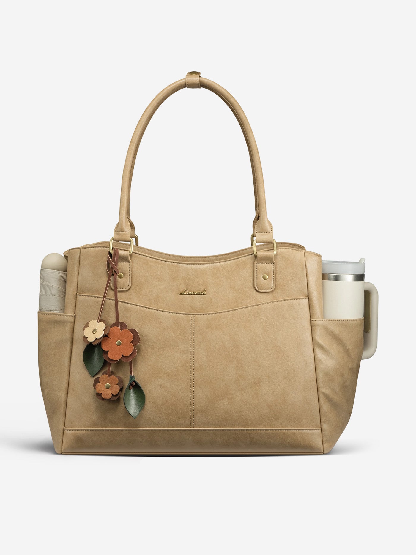 LOVEVOOK Leather Vintage Tote Bag 15.6