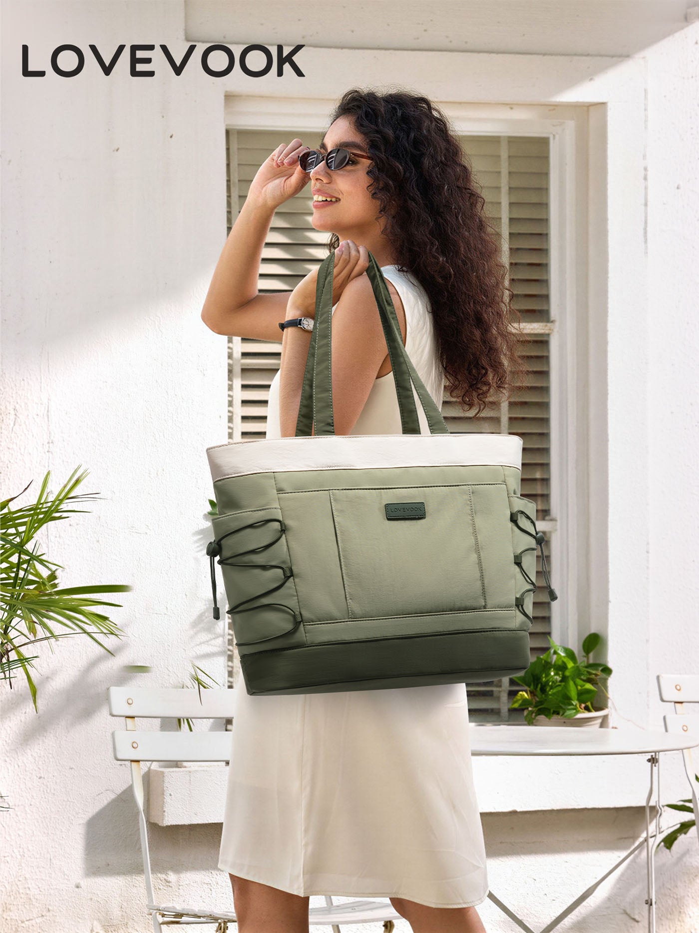 LOVEVOOK Puffer Laptop Tote Bag, Fits 15.6-17.3 Inch Laptops