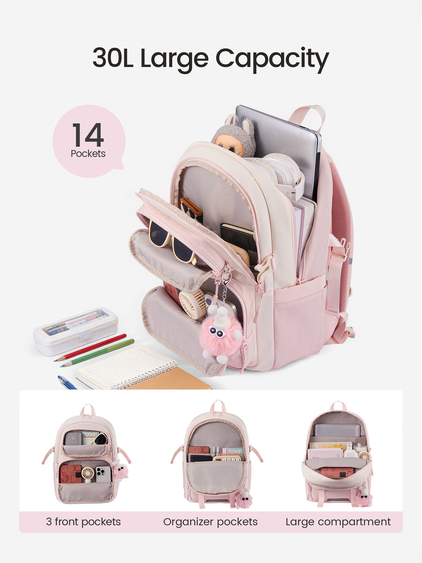 School Backpack 15.6" 17.3",5552