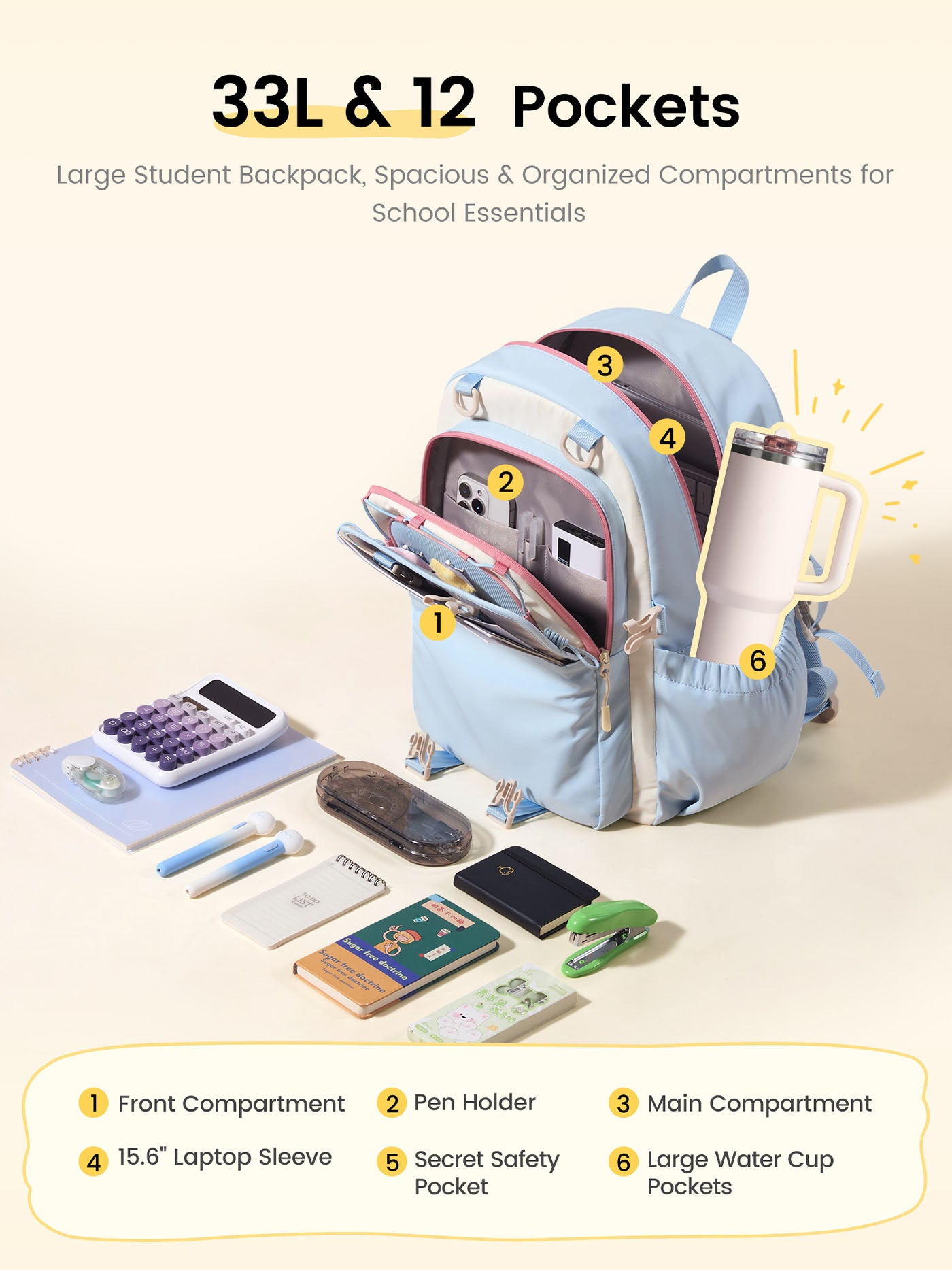 School Backpack，5590