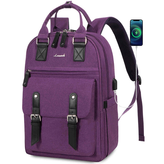 LOVEVOOK Laptop Backpack, with USB Charging Port, Fit 15.6/17 inch