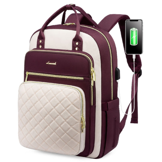 LOVEVOOK Laptop Backpack for Women, contrasting colors, Fit 15.6"/17"