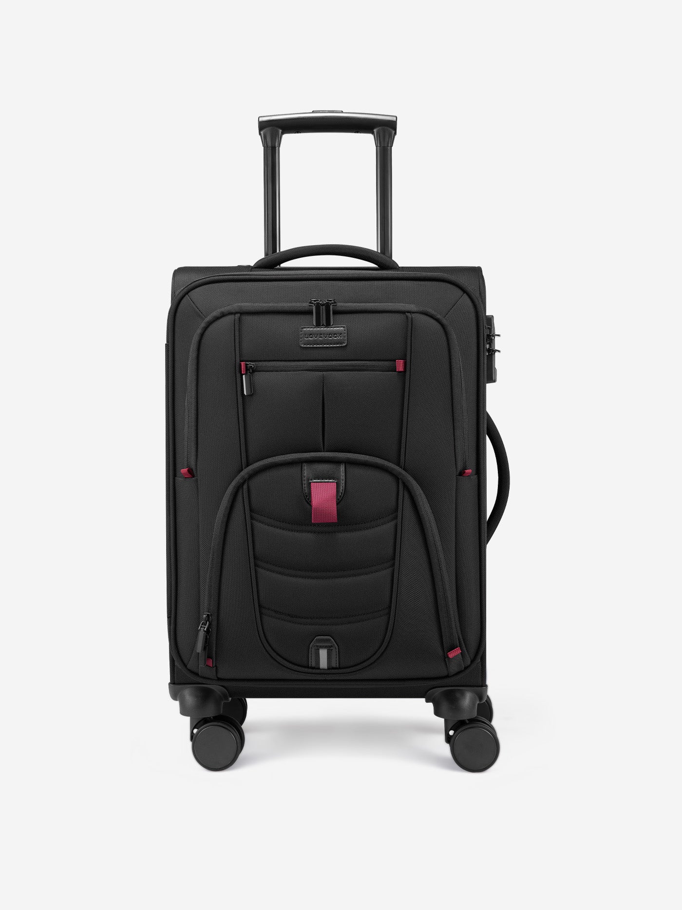LOVEVOOK Carry-On Luggage 22 Inch with TSA Lock and Laptop Compartment, Black / 24 Inch