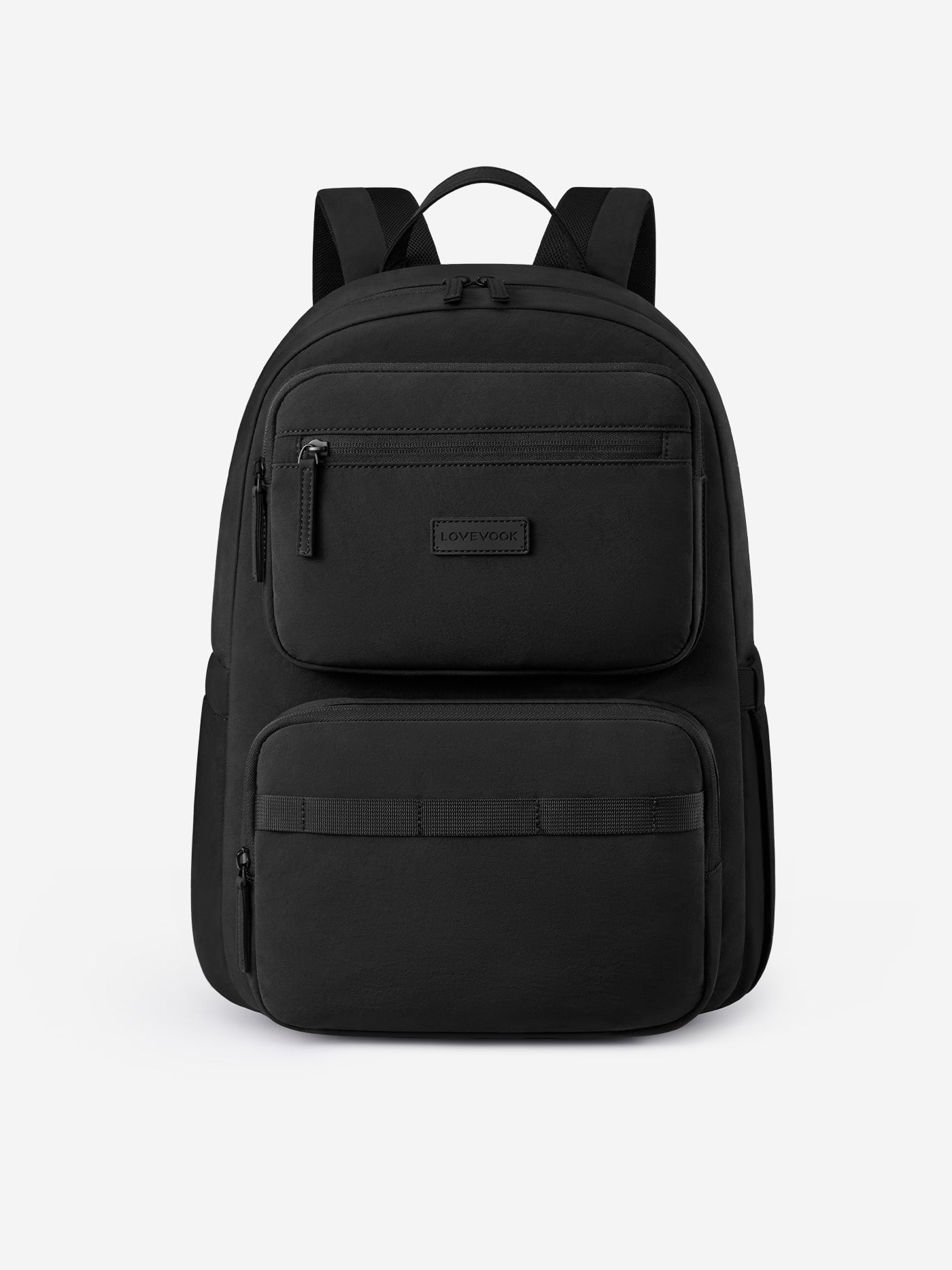 LOVEVOOK School Backpack Fits 15.6-17.3 Inch Laptops, 14 Pockets, USB Charging, 15.6 Inch / Black
