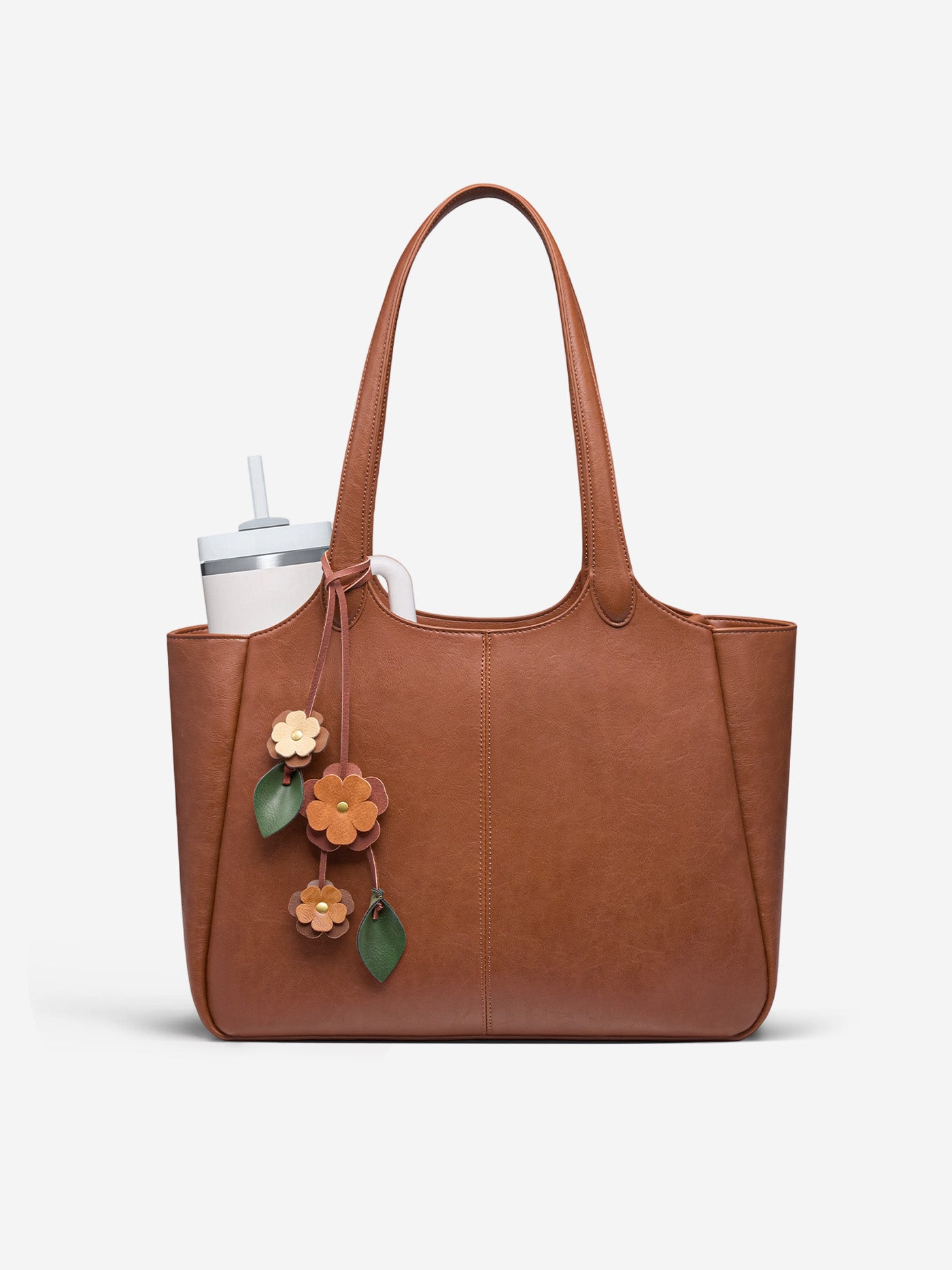 LOVEVOOK Vegan Leather Tote Bag 22L/25L, Fits 14