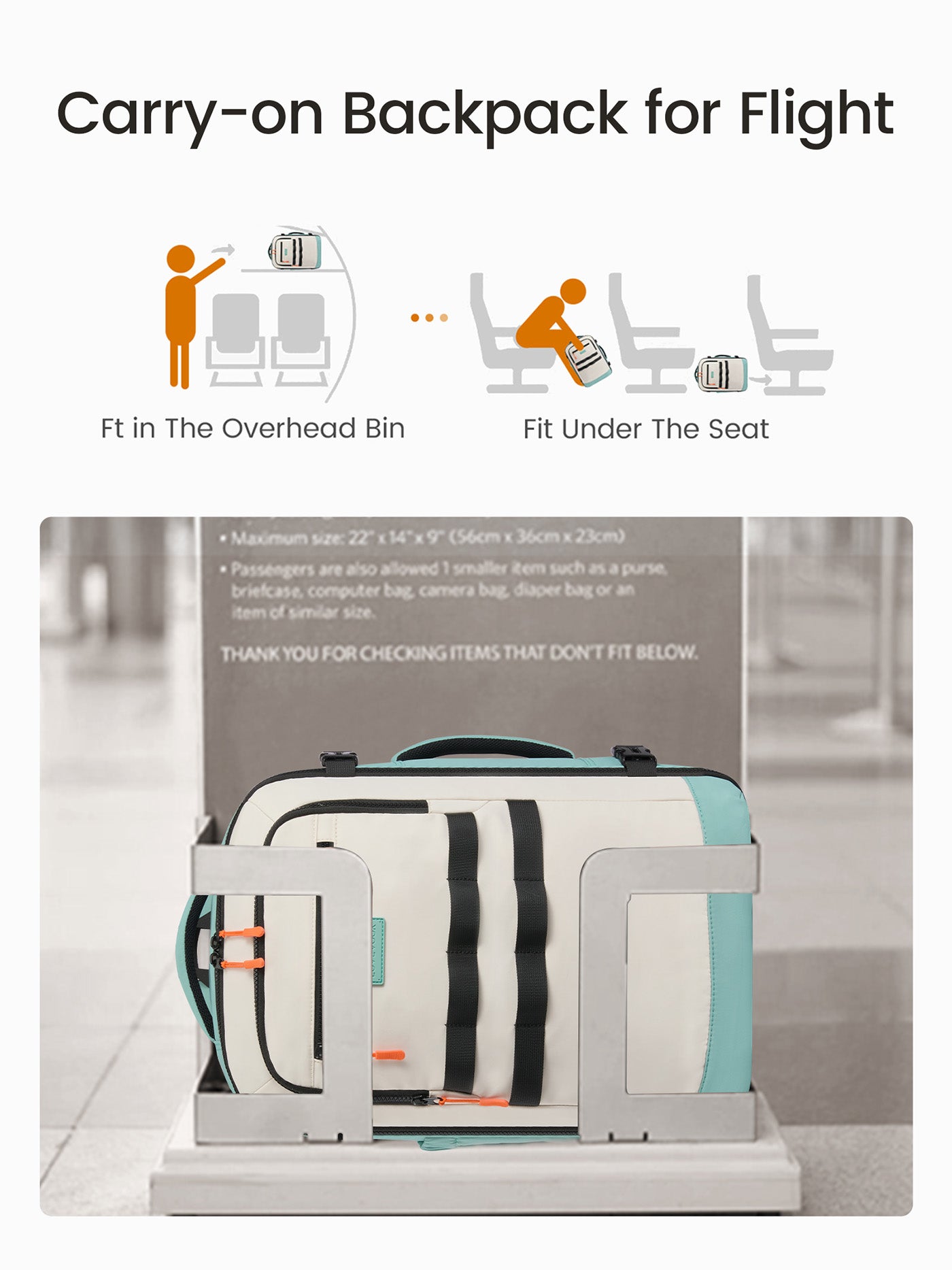4Pcs Travel Backpack 40L/50L