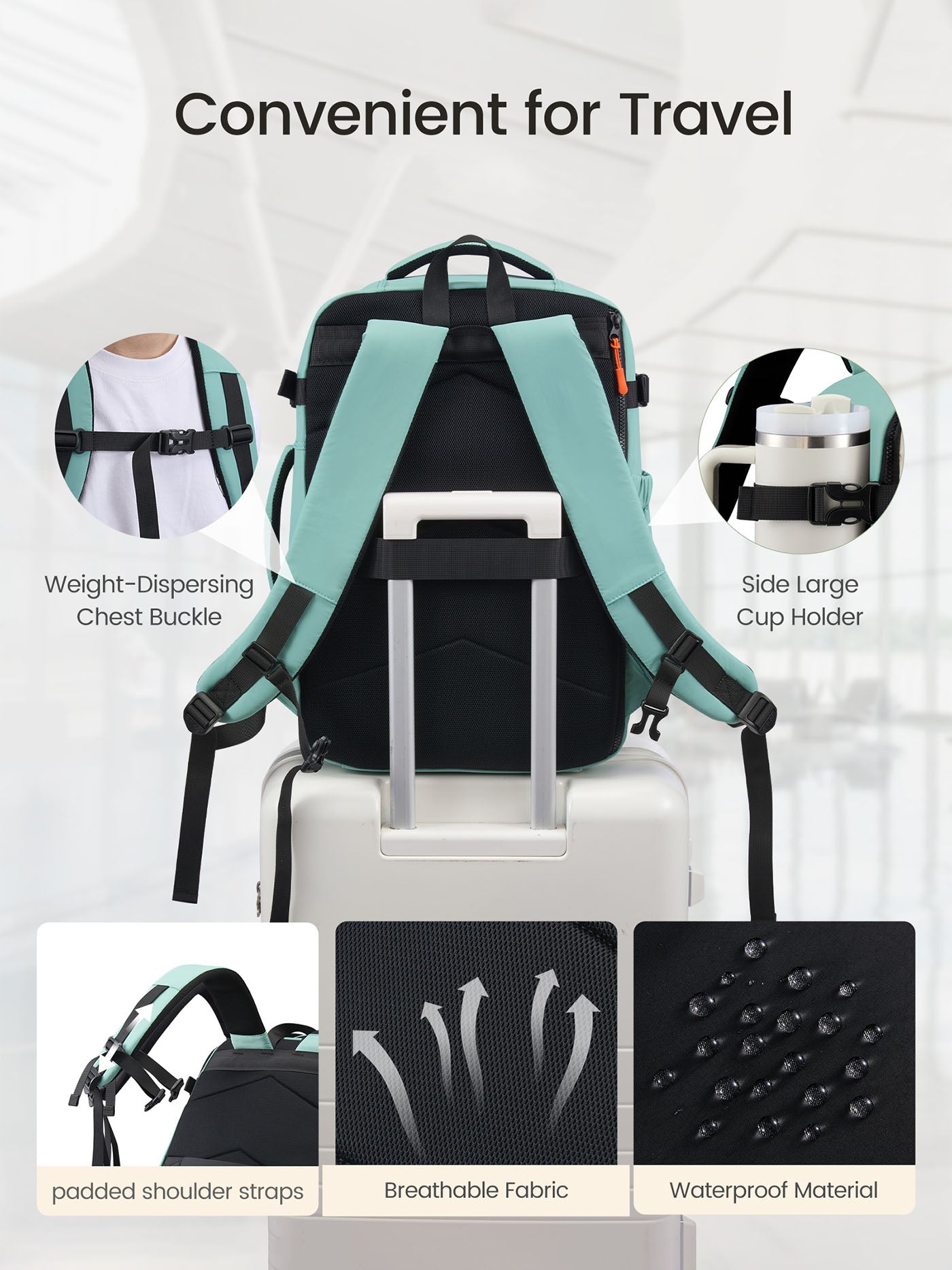 4Pcs Travel Backpack 40L/50L