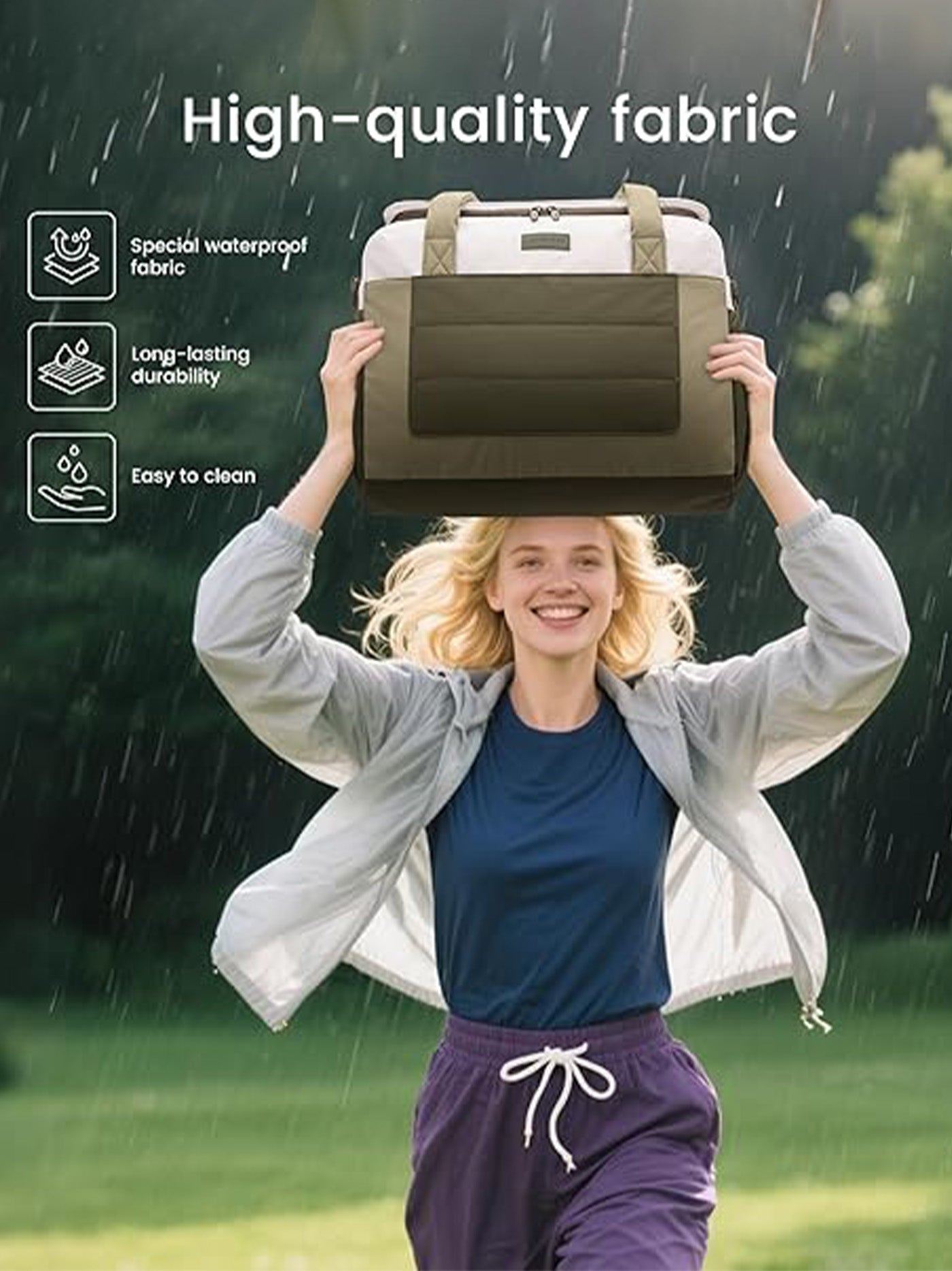 LOVEVOOK Duffel Bag 26L/36L Water-Resistant with Multiple Pockets