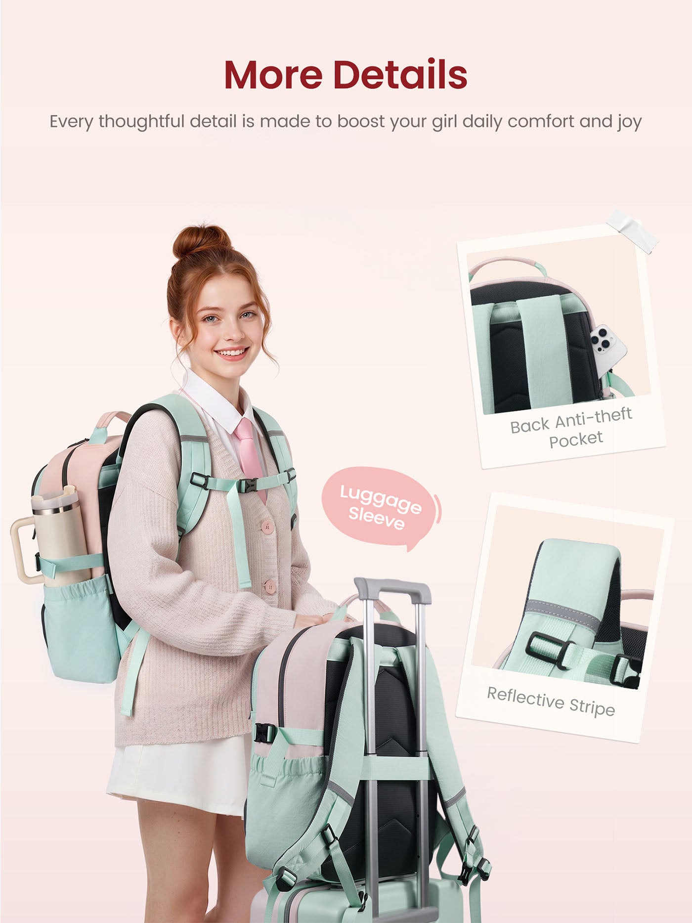 Cute School Backpack 15.6"