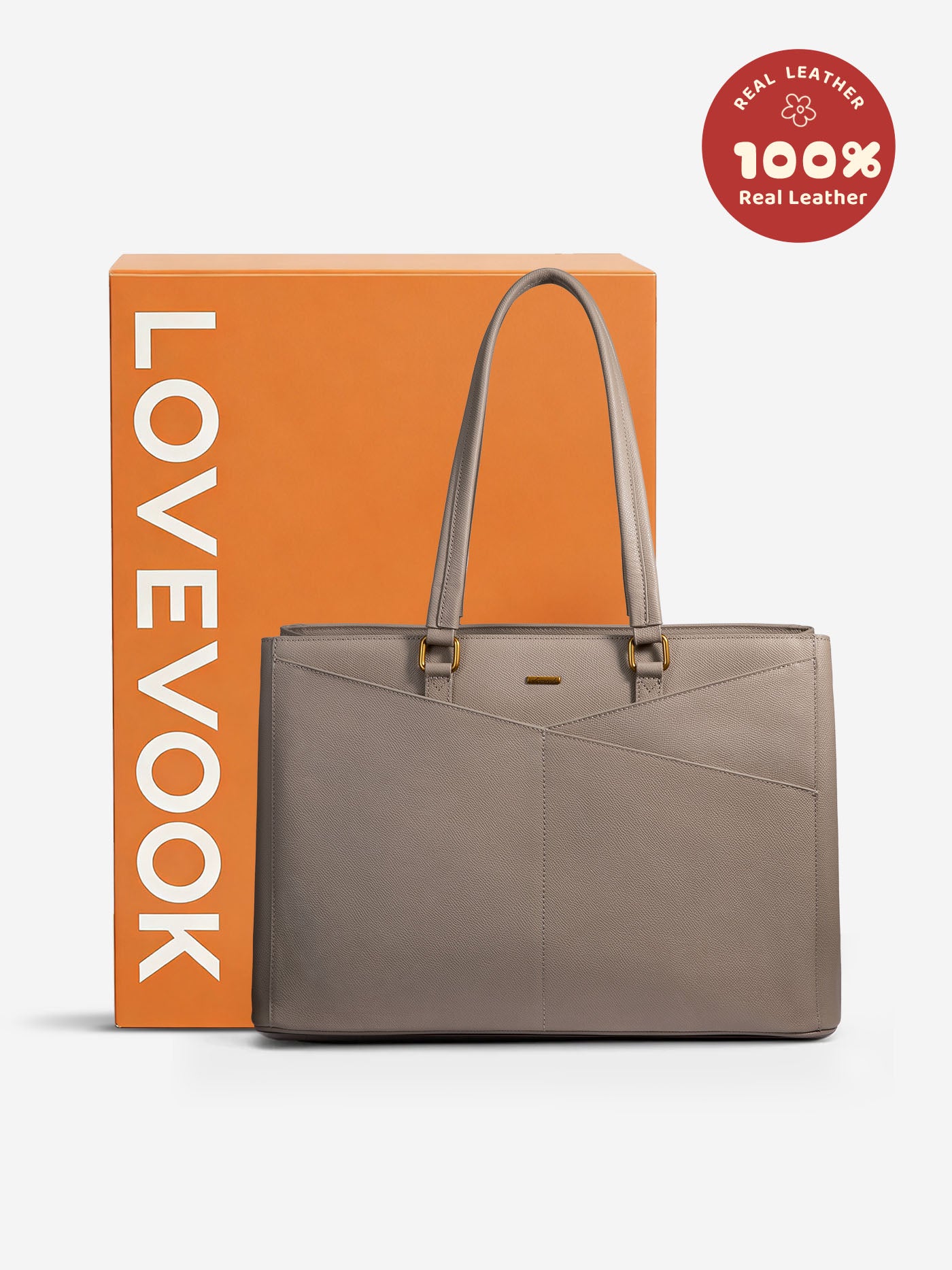 Elevate Top-Grain Leather Tote--100% Cowhide