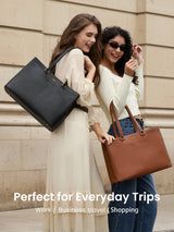 Elevate Top-Grain Leather Tote--100% Cowhide