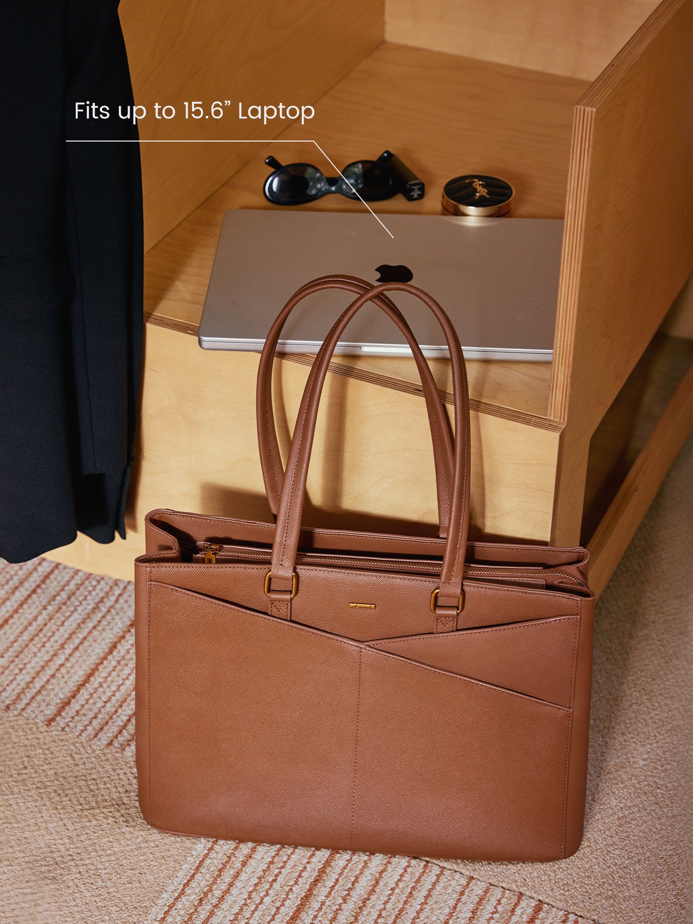 LOVEVOOK Elevate Top-Grain Leather Tote--100% Cowhide 4613