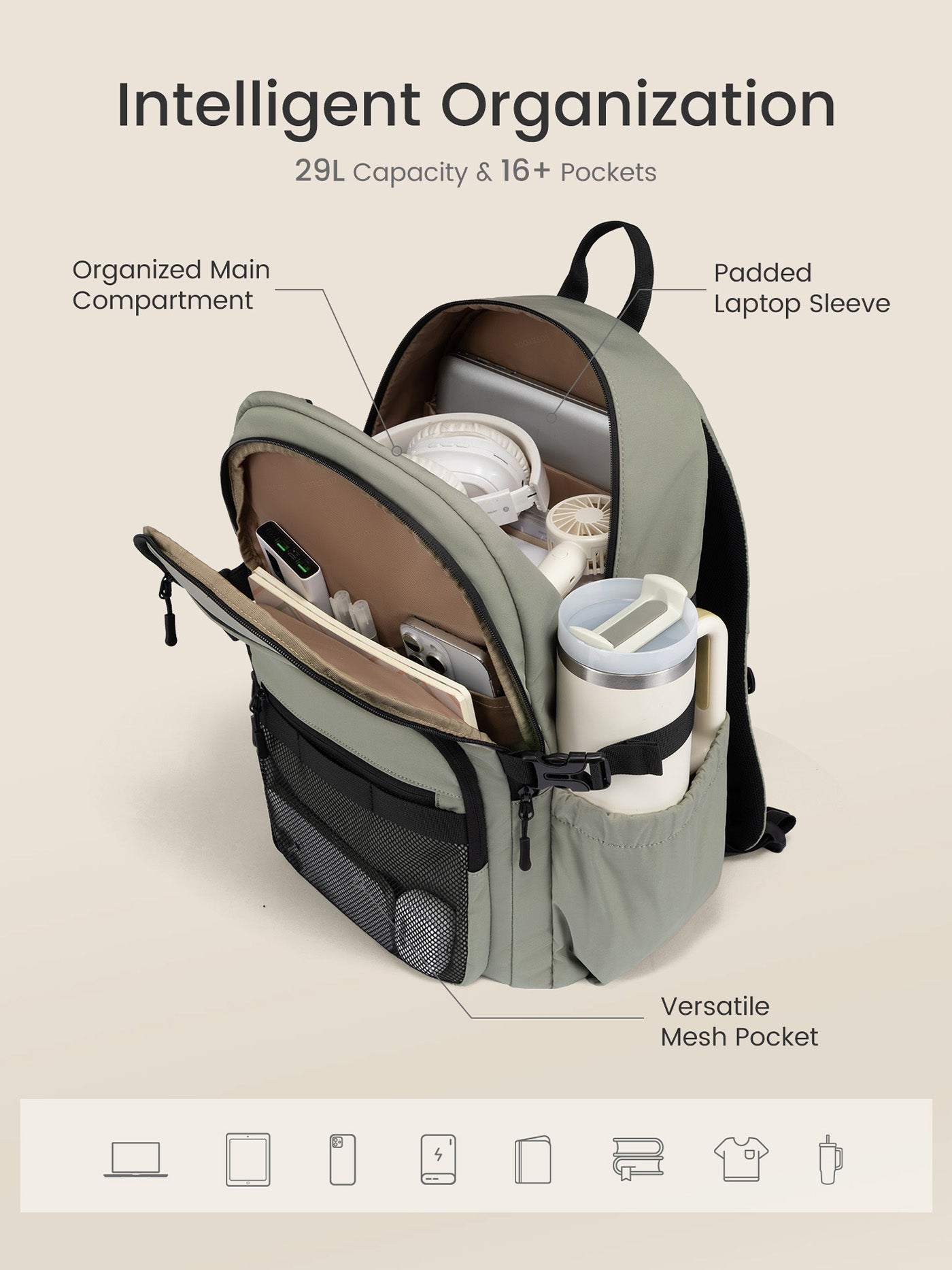 Laptop Backpack 15.6" 17.3"
