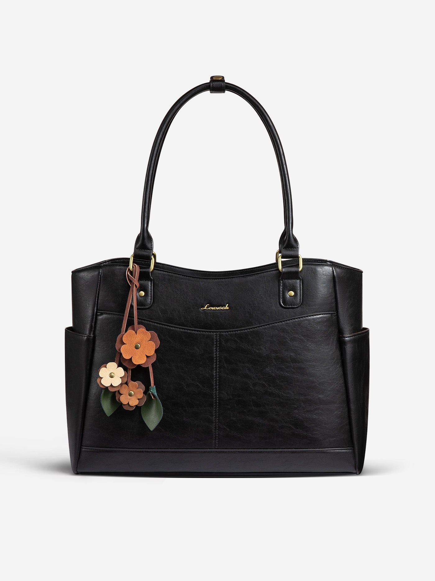 LOVEVOOK Leather Vintage Tote Bag 15.6