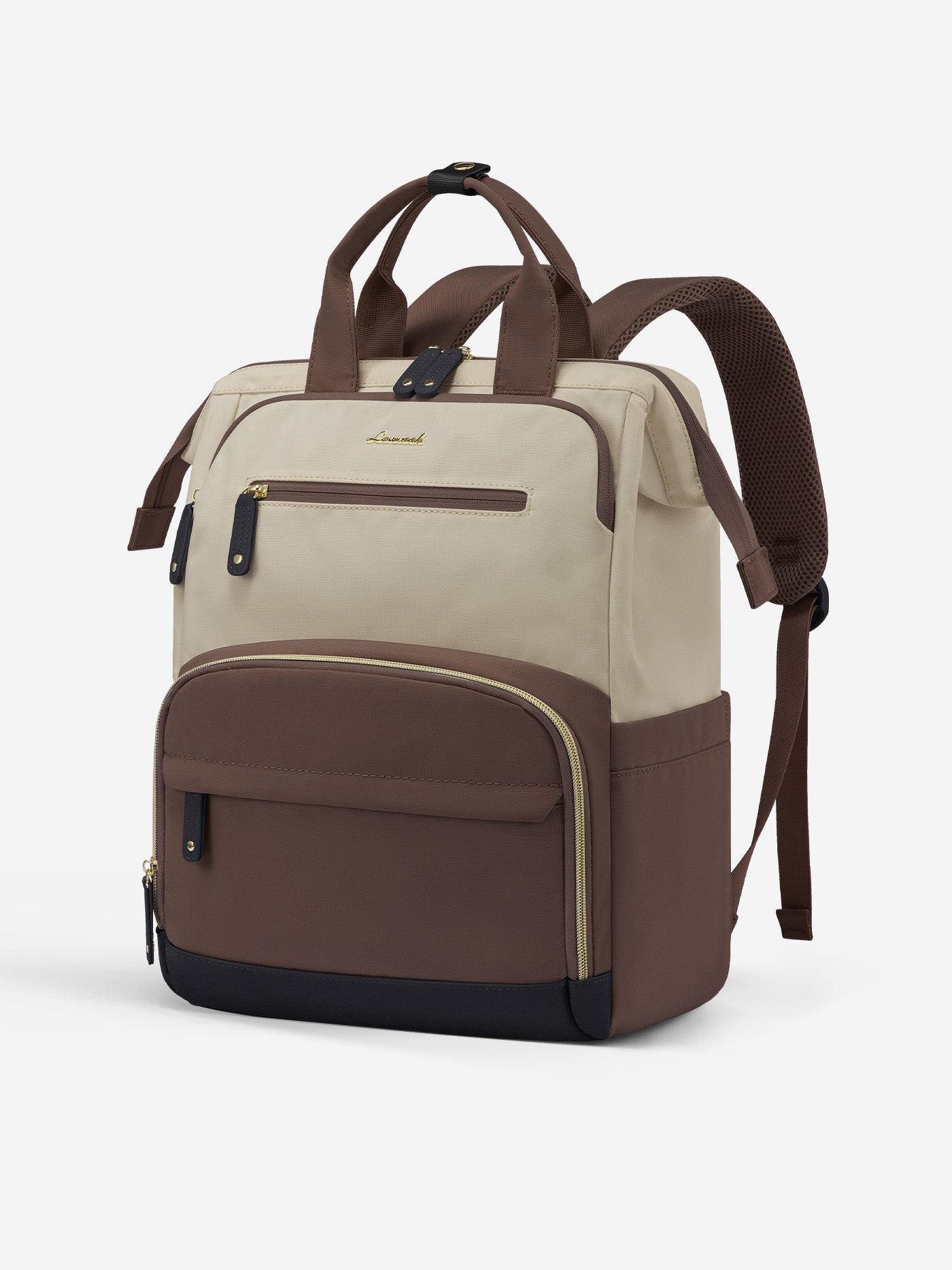 backpack lunch laptop LOVEVOOK Lunch Backpack 15.6" 17.3" with Detachable Insulated Lunch Box and Laptop Compartment, Coffee / 15.6 Inch