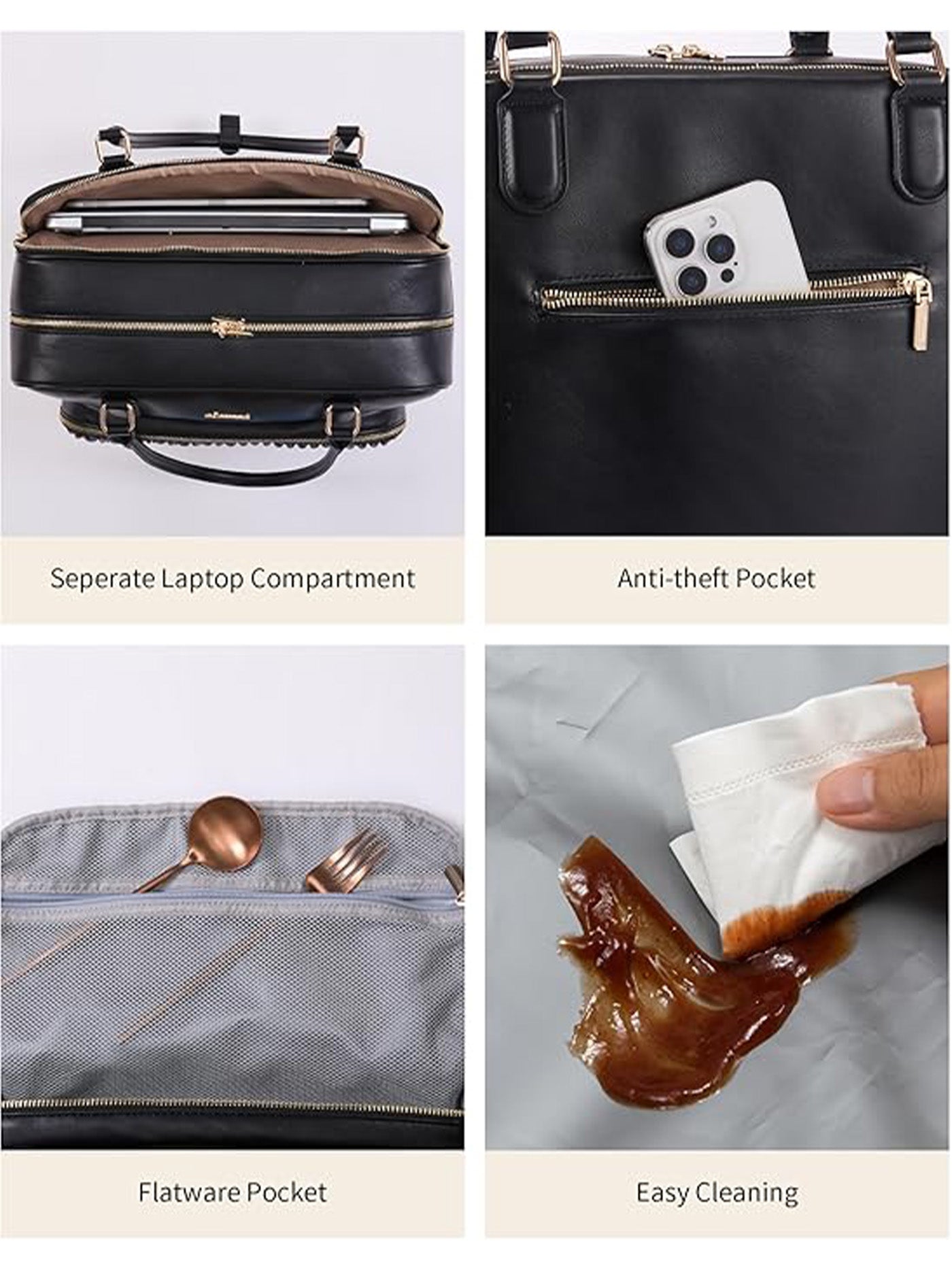 LOVEVOOK Lunch Bag With Separate Laptop Compartment 5020