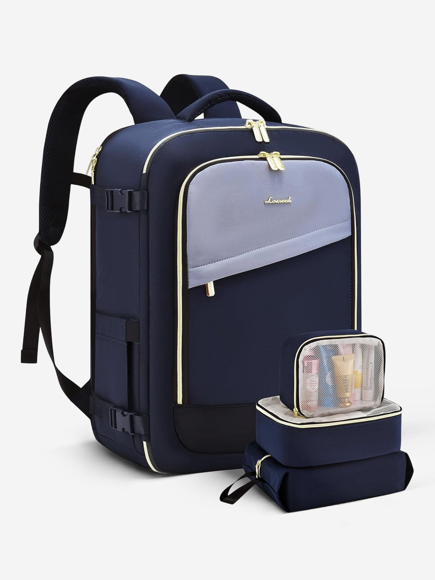 4Pcs Travel Backpack for Airplanes, 40L