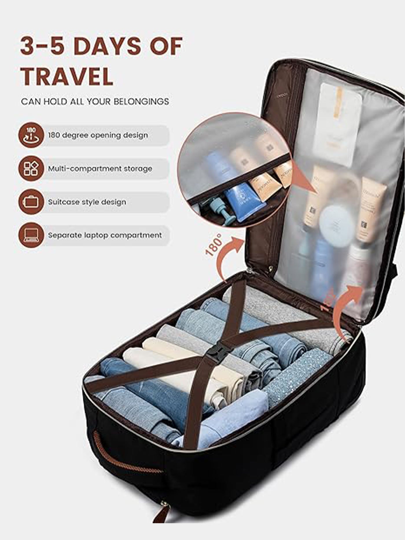 backpack with wheels and laptop compartment LOVEVOOK Rolling Bag 50L Leather Knomo Beaux Backpack Reels Model:FTHII15LW Style_Mint there is a full