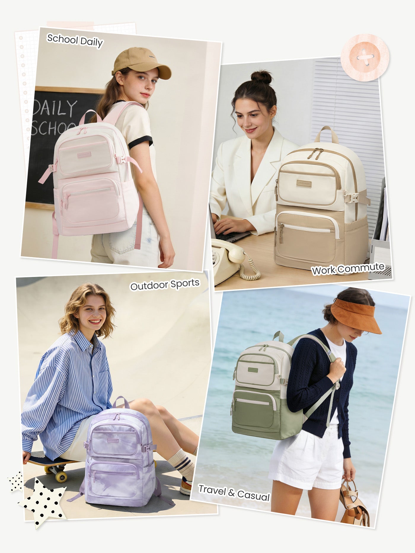 School Backpack 15.6" 17.3"