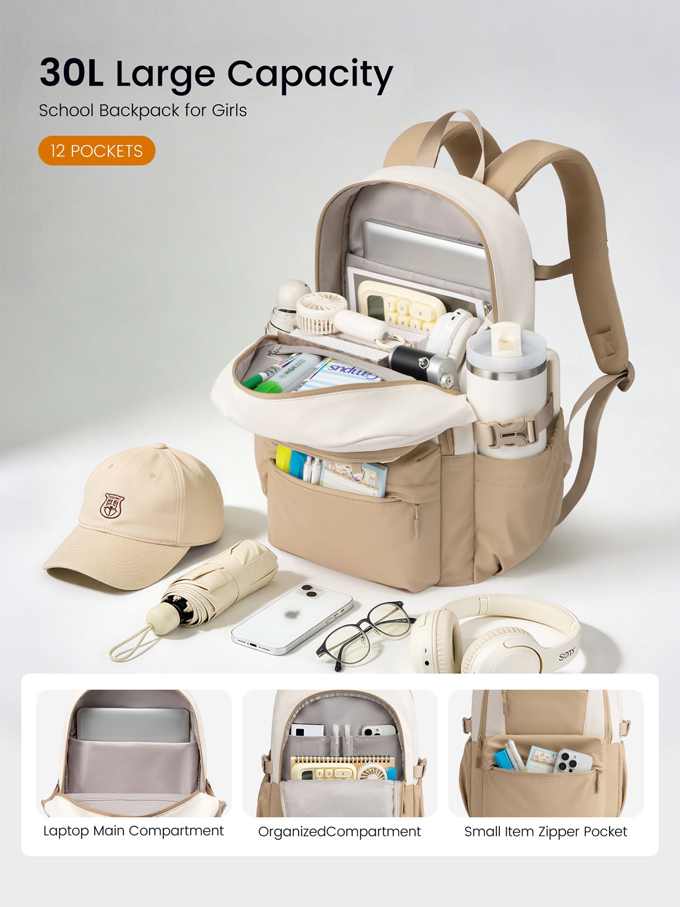 School Backpack 15.6" 17.3"