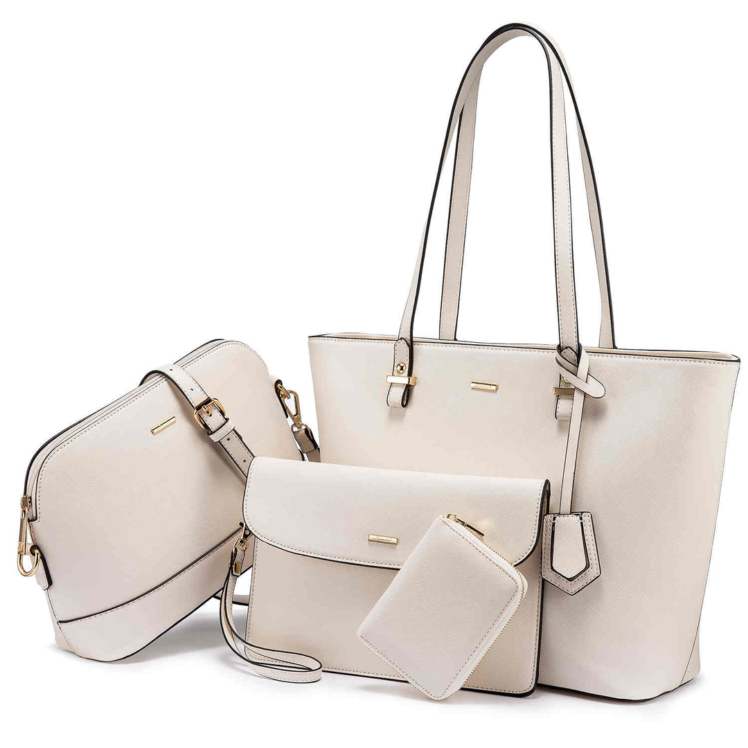 LOVEVOOK 4Pcs Bags Set: Large Shoulder Bag + Crossbody bag + Clutch + Coin Purse - Lovevook