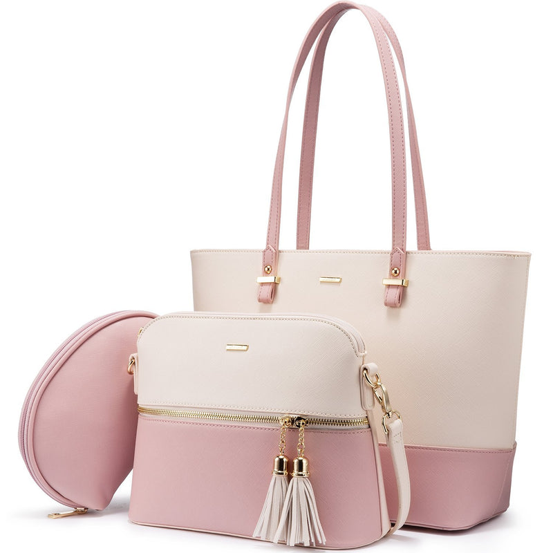 Pouch set with shoulder strap Woman, Pink
