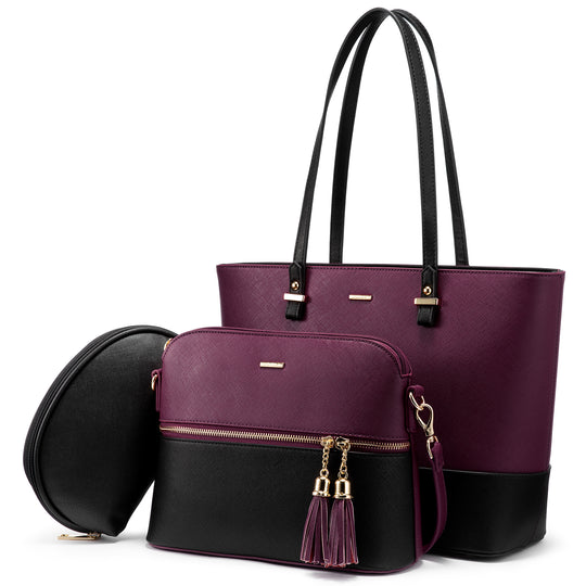 LOVEVOOK 3pcs Contrasting Colors Shoulder Bags Set - Lovevook