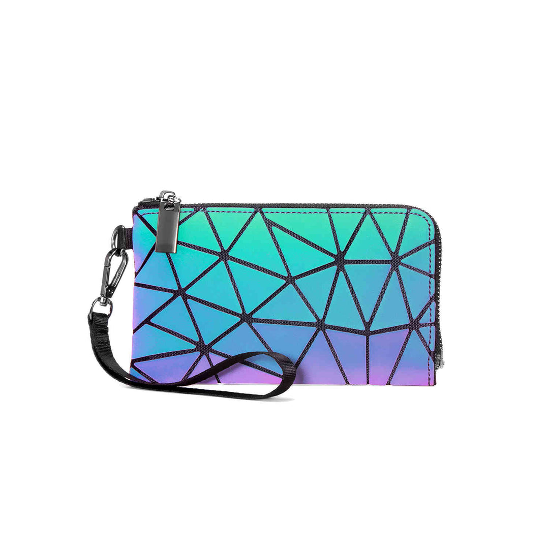 LOVEVOOK 3Pcs Geometric Luminous Backpack Set iridescent - Lovevook