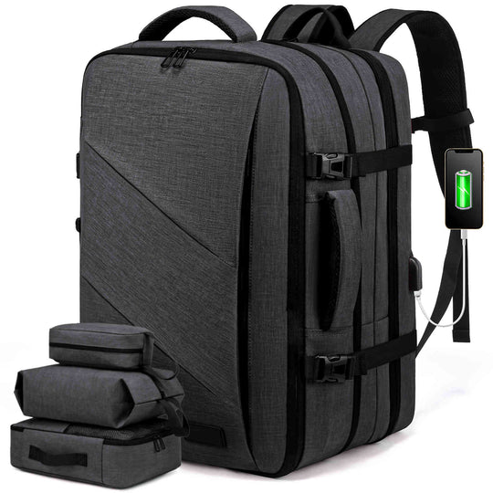 LOVEVOOK Travel Backpack, with Digital Lock, with 3 pcs Packing Cubes, Fit 17/18 inch - Lovevook