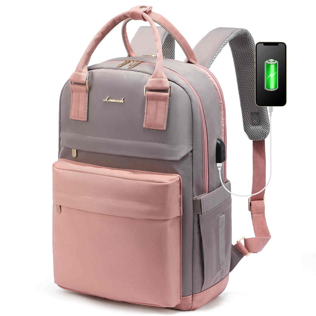 LOVEVOOK Laptop Backpack for Women, Macaron Colors, fit 15.6 Inch - Lovevook
