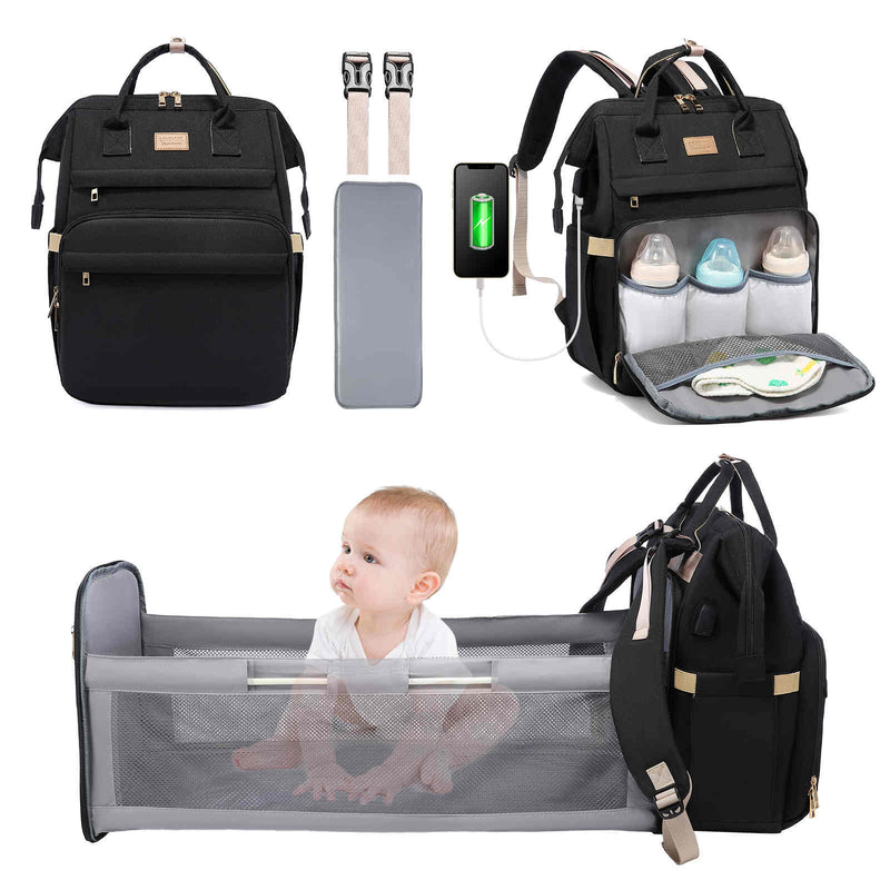 LOVEVOOK Foldable Diaper Backpack, with Changing Station, Changing Pad –  Lovevook