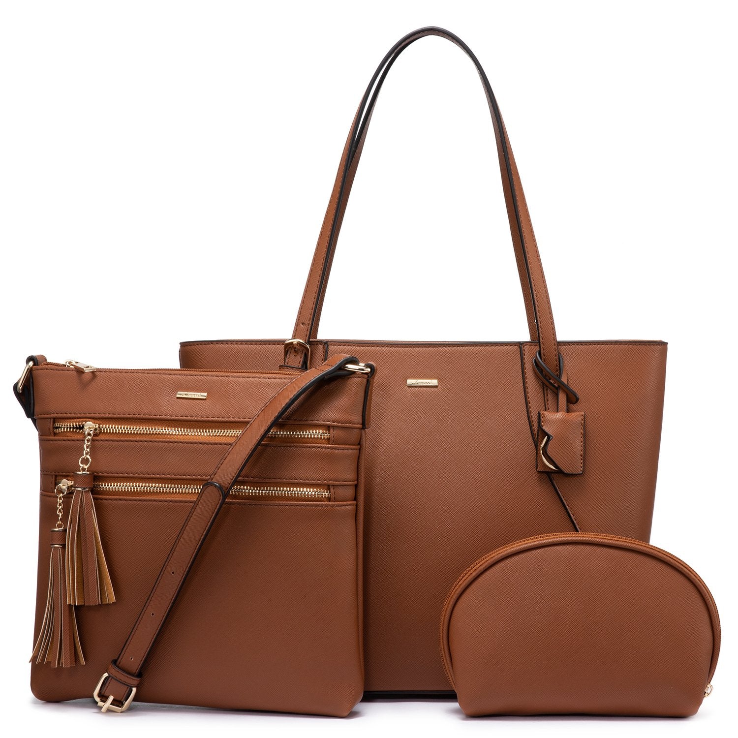 Amazon.com: Women Handbag Set 6 Pcs PU Leather Tote Purse Set Multi-purpose  Classic Shoulder Bag (Black) : Clothing, Shoes & Jewelry