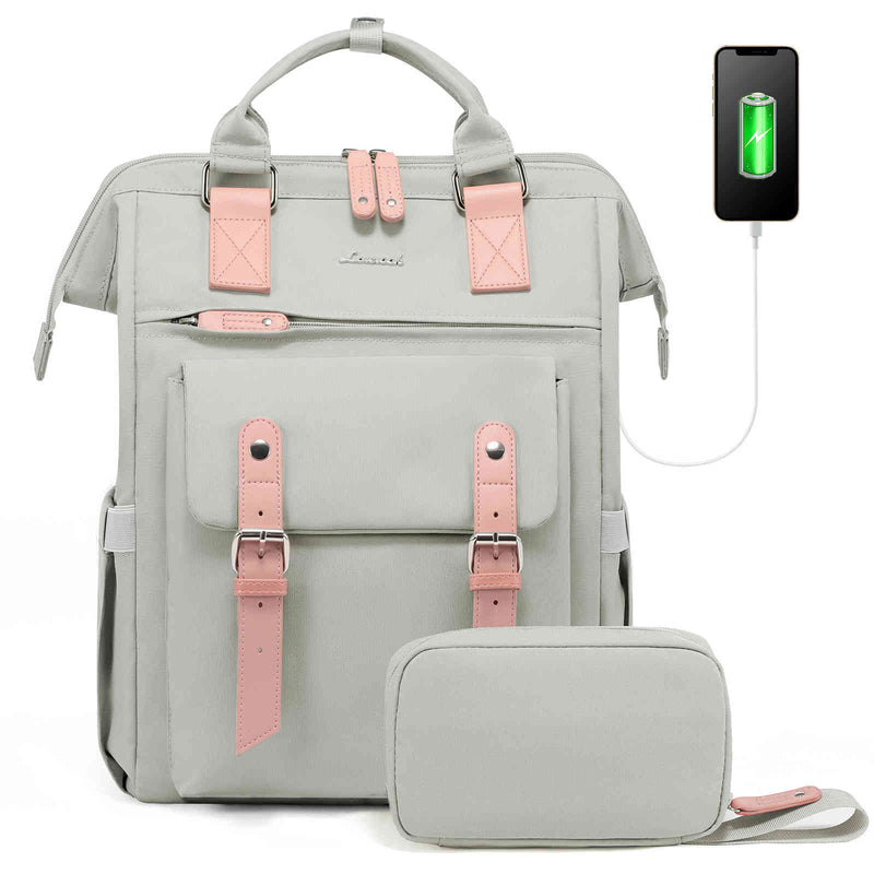 3 in 1 Convertible Laptop Backpack Bag, Mens Messenger Bag Business  Briefcases Fits 17.3 /15.6 Inch Laptop, Shoulder Bags Computer Backpacks  for Travel College Office for Men Women, Canvas Grey 