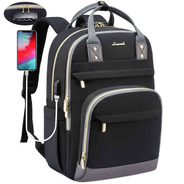 LOVEVOOK Laptop Backpack for Men & Women, with Lock, Fit 15.6 Inch - Lovevook