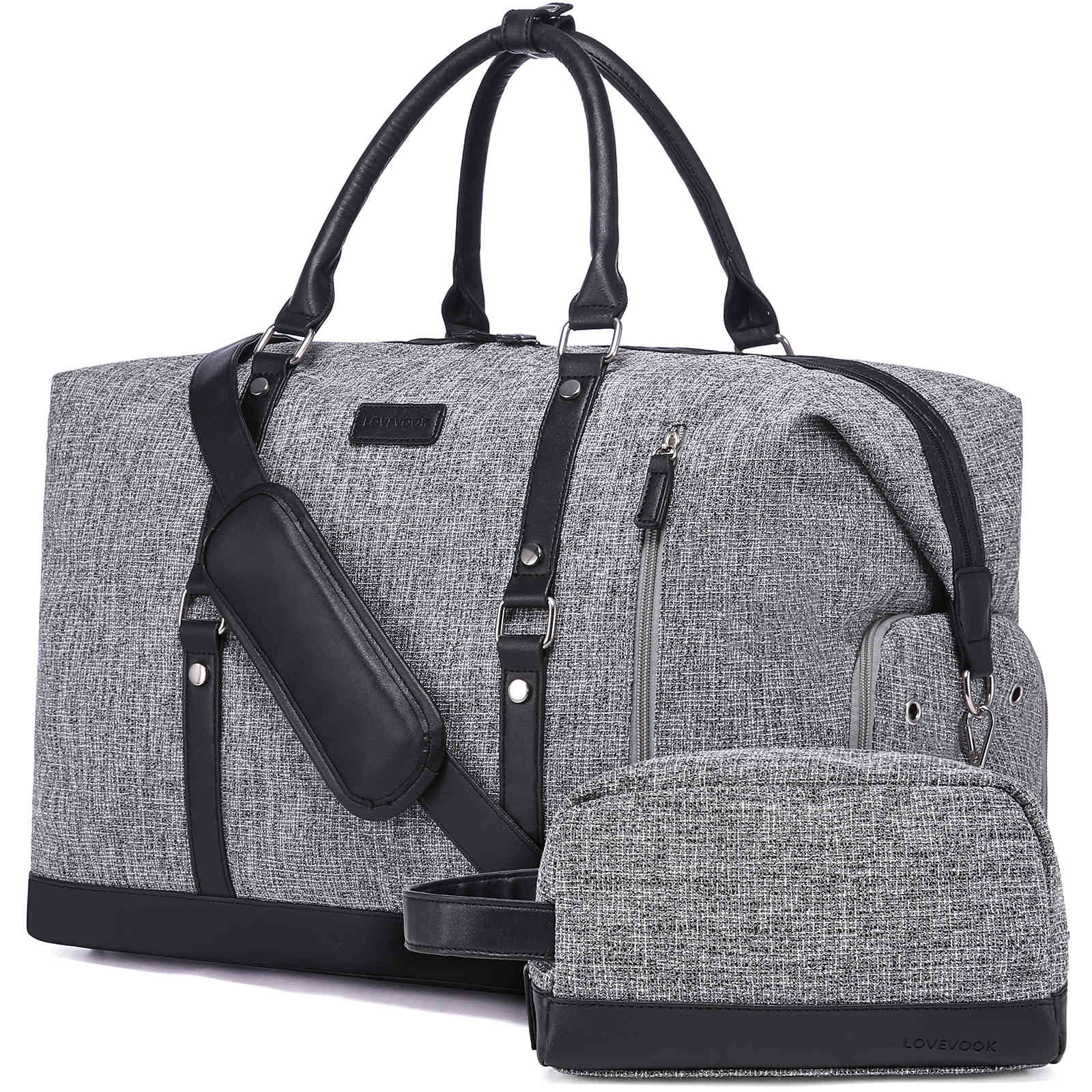 LOVEVOOK handtas, geometrische tas, schoudertas, unieke portemonnee voor dames, Zwarte handtas opvouwbare portemonnee