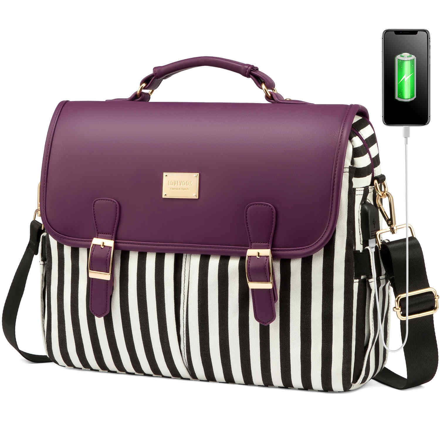 SHENHU Women's Laptop Bag,15.6 Inch Computer Briefcase Lightweight Cute  Girls Messenger Bag Shoulder…See more SHENHU Women's Laptop Bag,15.6 Inch