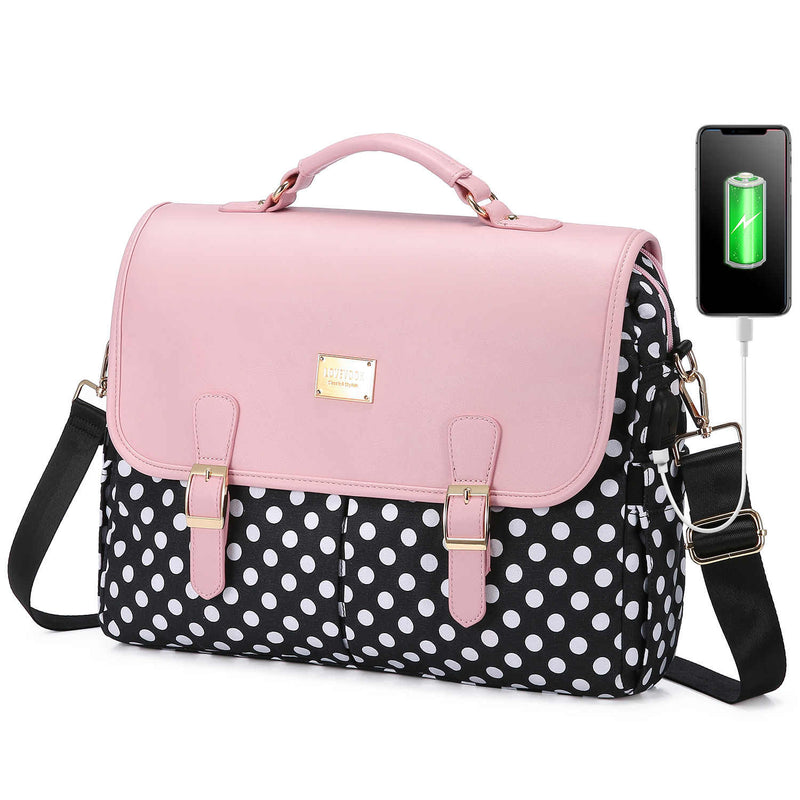 LOVEVOOK Laptop Bag for Women Large Capacity Computer Bags Cute Messenger  Bag Briefcase Business Work Bags Purse,15.6inch 