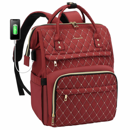LOVEVOOK Laptop Backpack, Nurse Backpack, Embroidery Design, Fit 15.6 inch - Lovevook